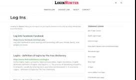 
							         Log Ins — One Click Access - loginhunter.com — Login Page Finder								  
							    
