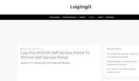 
							         Log Into NYCHA Self Service Portal To Make Your Life Easier - Login Git								  
							    