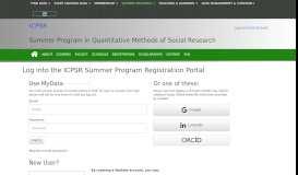 
							         Log into the ICPSR Summer Program Registration Portal								  
							    