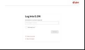 
							         Log into your E.ON account - E.ON								  
							    