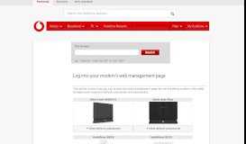 
							         Log into your modem's web management page - Vodafone NZ								  
							    