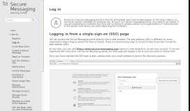 
							         Logging In | Secure Messaging								  
							    