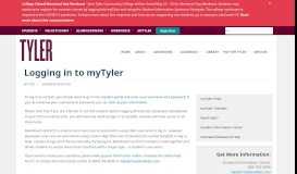 
							         Logging in to myTyler - John Tyler Community College								  
							    