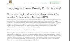 
							         Logging in to our Family Portal is easy! | Elite Care								  
							    