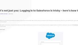 
							         Logging in to Salesforce is tricky - RTS Labs								  
							    
