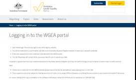 
							         Logging in to the WGEA portal | WGEA								  
							    