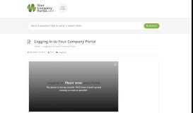 
							         Logging-in to Your Company Portal - User Guide for Your Company ...								  
							    