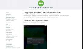 
							         Logging In With the Citrix Receiver Client - Guide to Two ...								  
							    