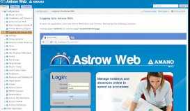 
							         Logging into Astrow Web - IIS Windows Server								  
							    