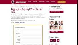 
							         Logging into Payentry ESS for the First Time – Southwestern Payroll								  
							    