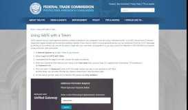 
							         Logging into SAFE | Federal Trade Commission								  
							    