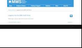 
							         Logging into the MMS Staff Portal - CRI-MMS								  
							    