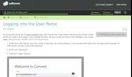 
							         Logging into the User Portal - CallTower Solutions Center								  
							    