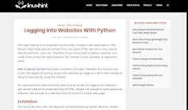
							         Logging Into Websites With Python – Linux Hint								  
							    