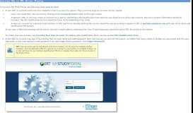 
							         Logging On to My Study Portal - The ERT Global Account								  
							    