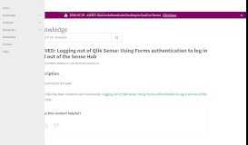 
							         Logging out of Qlik Sense: Using Forms authentication to log ...								  
							    