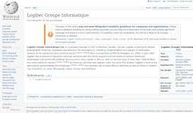 
							         Logibec Groupe Informatique - Wikipedia								  
							    