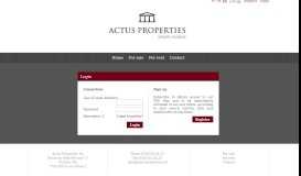
							         Login - Actus Properties SA								  
							    