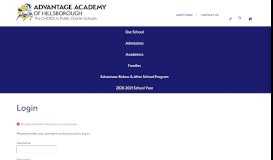 
							         Login - Advantage Academy of Hillsborough								  
							    
