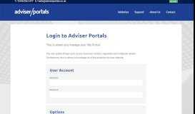 
							         Login - Adviser Portals								  
							    