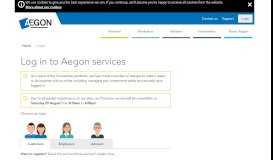 
							         Login - Aegon								  
							    