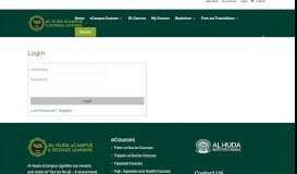 
							         Login | AlHuda ecampus & Distance Learning								  
							    