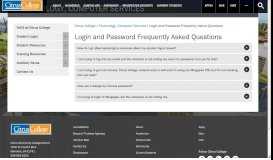 
							         Login and Password Frequently Asked Questions - Citrus College								  
							    