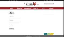 
							         Login - Application | Calvin College								  
							    