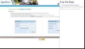 
							         Login - AppOne Portal								  
							    