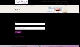 
							         Login | Aspasia Consultants								  
							    