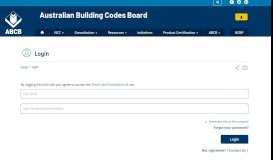 
							         Login | Australian Building Codes Board								  
							    