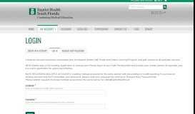 
							         Login | Baptist Health CME								  
							    