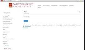 
							         Login - Barstow USD - Barstow Unified School District								  
							    