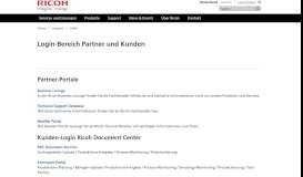
							         Login-Bereich Partner und Kunden | Ricoh Deutschland								  
							    