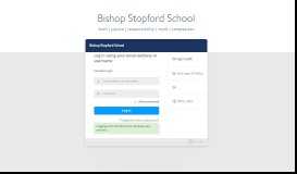 
							         Login - Bishop Stopford School								  
							    