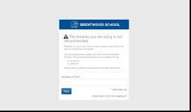
							         Login - Brentwood School								  
							    
