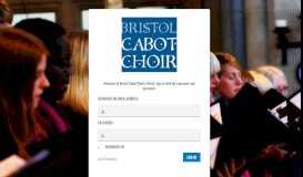 
							         Login – Bristol Cabot Choir | Members Portal								  
							    