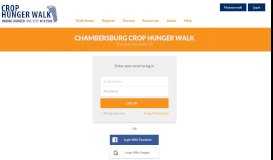 
							         Login - Chambersburg CROP Hunger Walk								  
							    