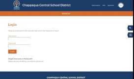 
							         Login - Chappaqua Central School District								  
							    
