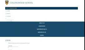 
							         Login - Collingwood School								  
							    