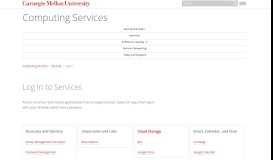 
							         Login - Computing Services - Division of Operations - Carnegie Mellon ...								  
							    