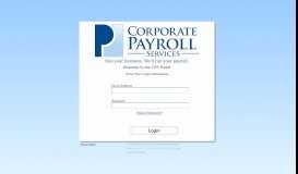
							         Login - Corporate Payroll Services								  
							    