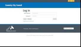 
							         Login - Coventry City Council								  
							    