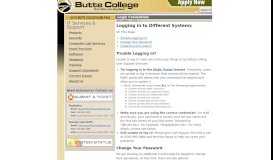 
							         Login Credentials - IT Support Services - Butte College								  
							    