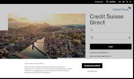 
							         Login - Credit Suisse Direct								  
							    