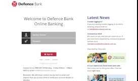 
							         Login - Defence Bank								  
							    