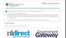 
							         Login - Department of Agriculture, Environment and Rural Affairs								  
							    