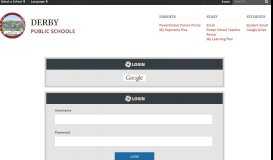 
							         Login - Derby Public Schools								  
							    