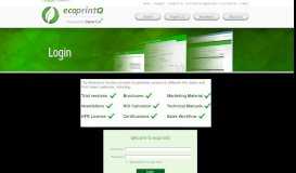 
							         Login - ecoprintQ								  
							    