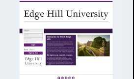 
							         Login - Edge Hill University								  
							    